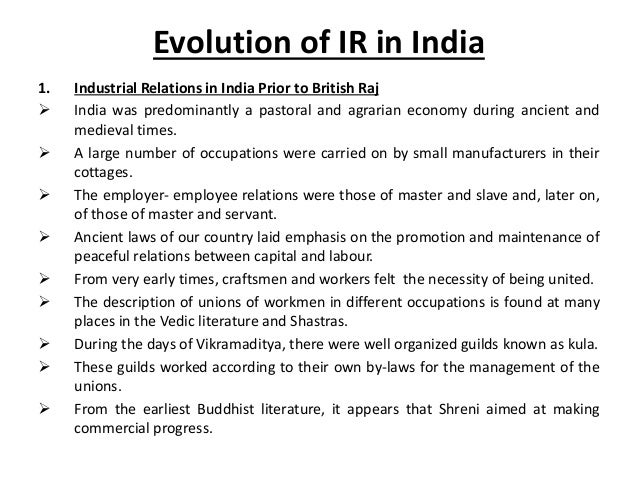 Emergence of industrial relations in india employee relations wikipedia